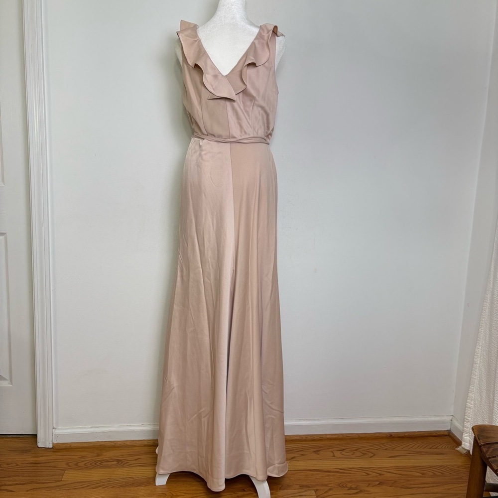 NWT BHLDN Sachin & Babi Tansy Satin Charmeuse Maxi Dress Pink Nude Blush Size 6 - Picture 6 of 16